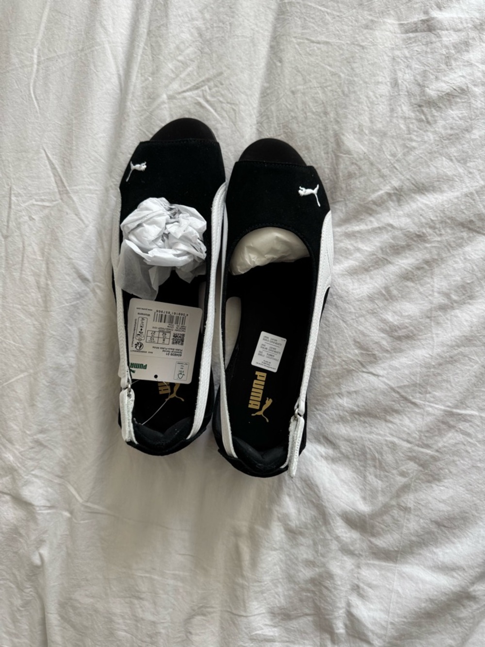 Puma Black and White Women's Ballet Flats